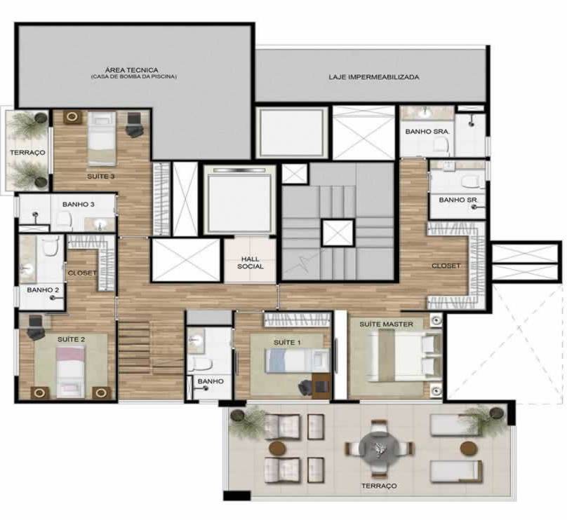 Planta Cobertura 346m - Superior