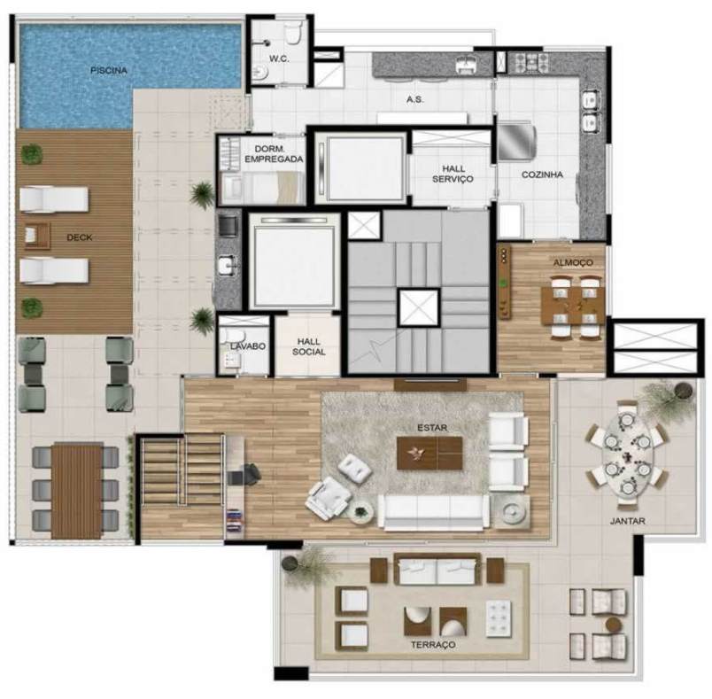 Planta Cobertura 346m - Inferior