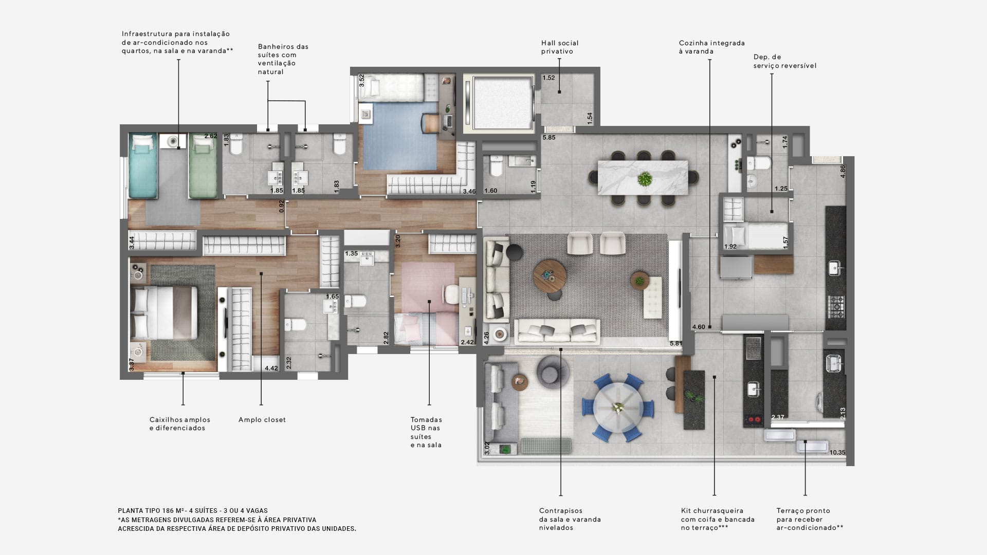 Planta tipo 186m