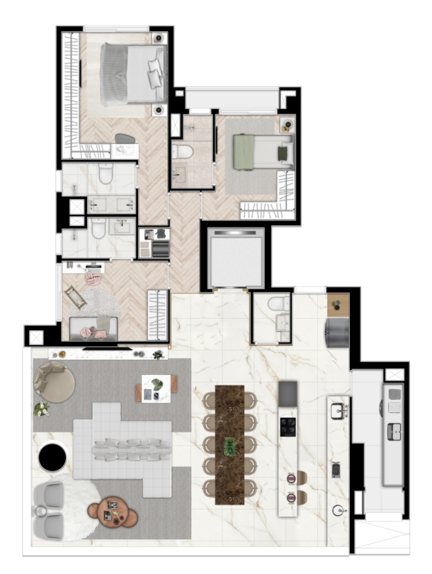 Planta 140m - Tipo 2