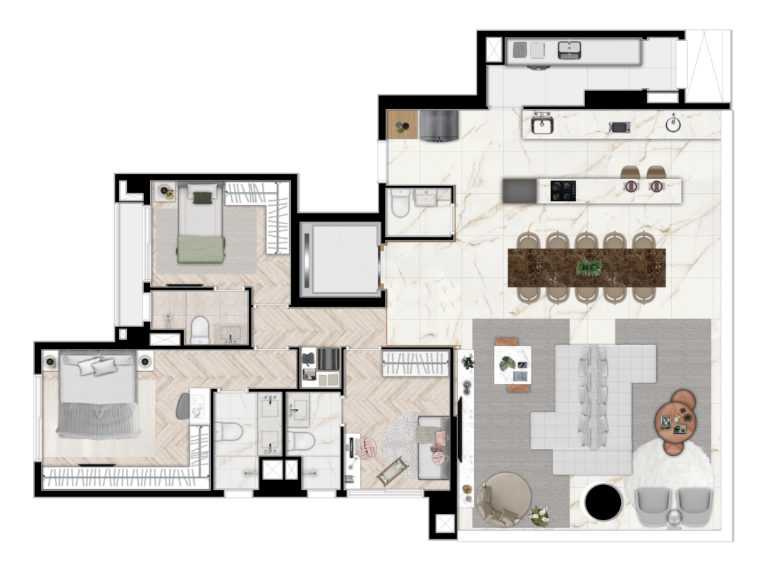 Planta 140m - Tipo 1