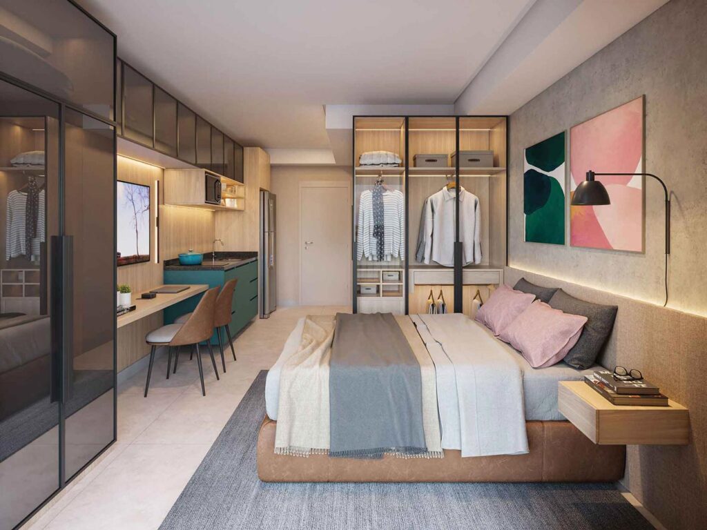 Apartamento Rua Borges Lagoa - 25m² a 65m² - 1 suíte - 1 vaga