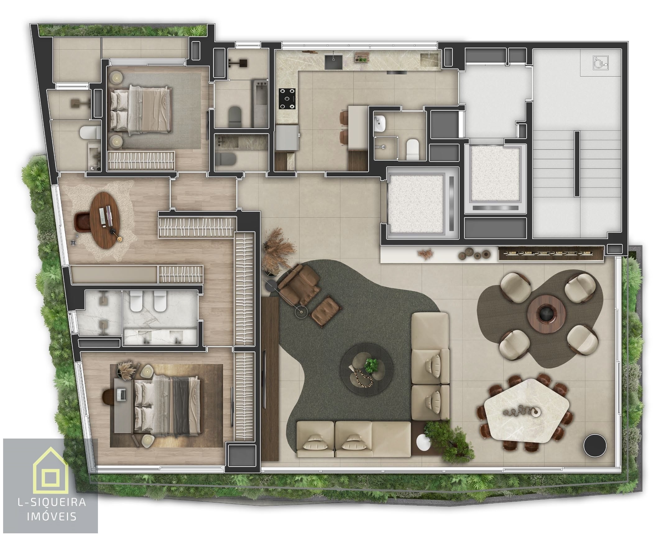 Planta 200m² - Opção 1