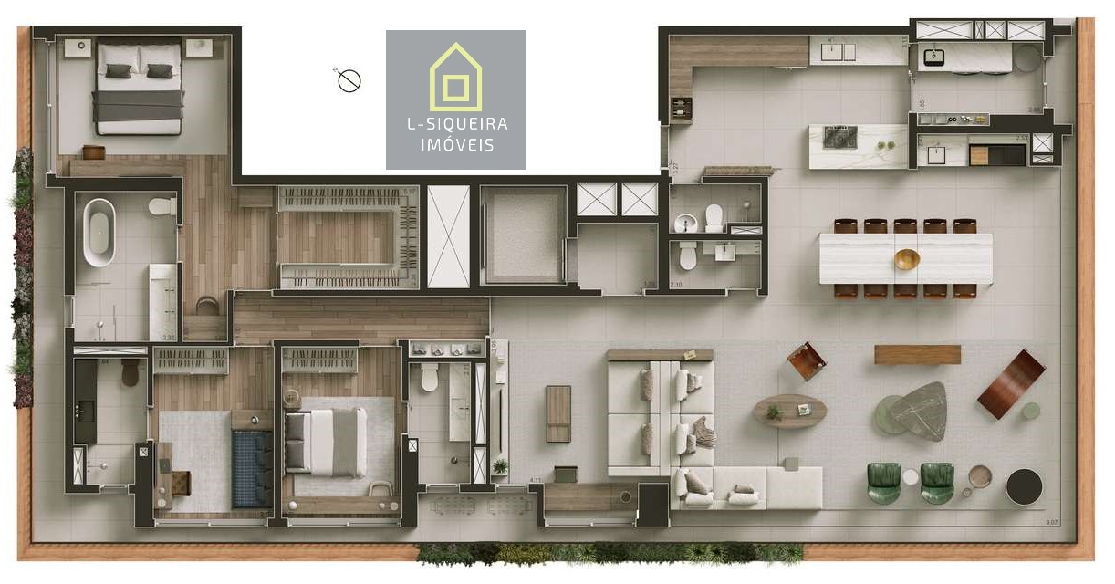Planta 245m² - Opção 1