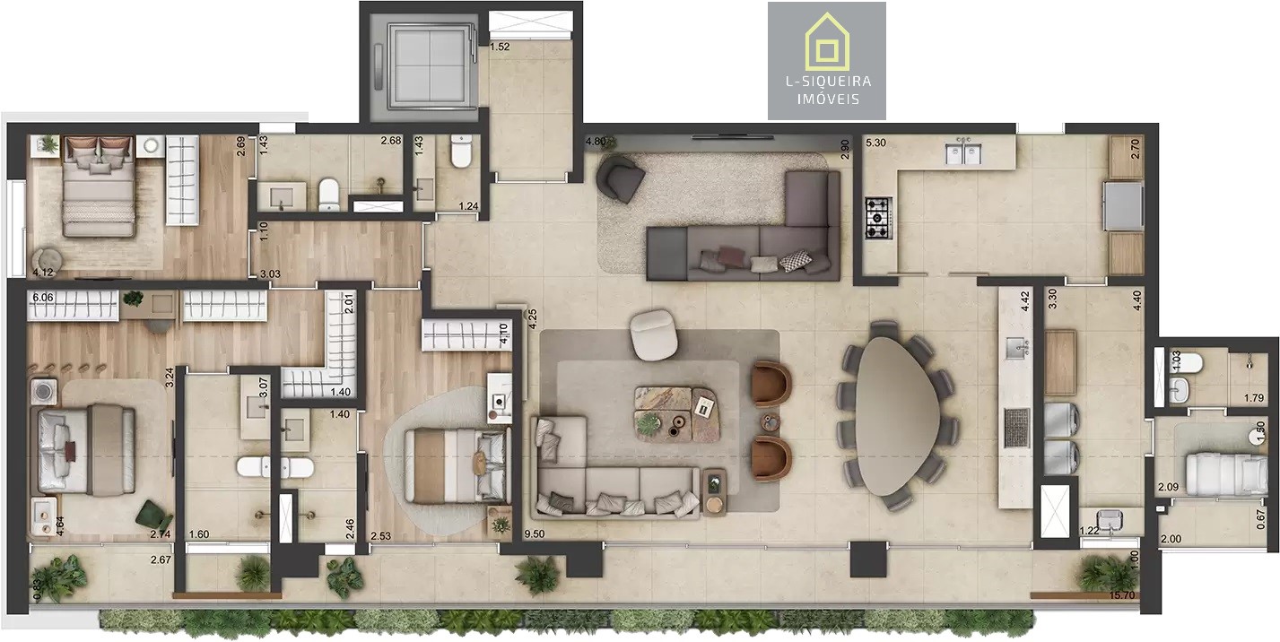 Planta 205m² - Padrão