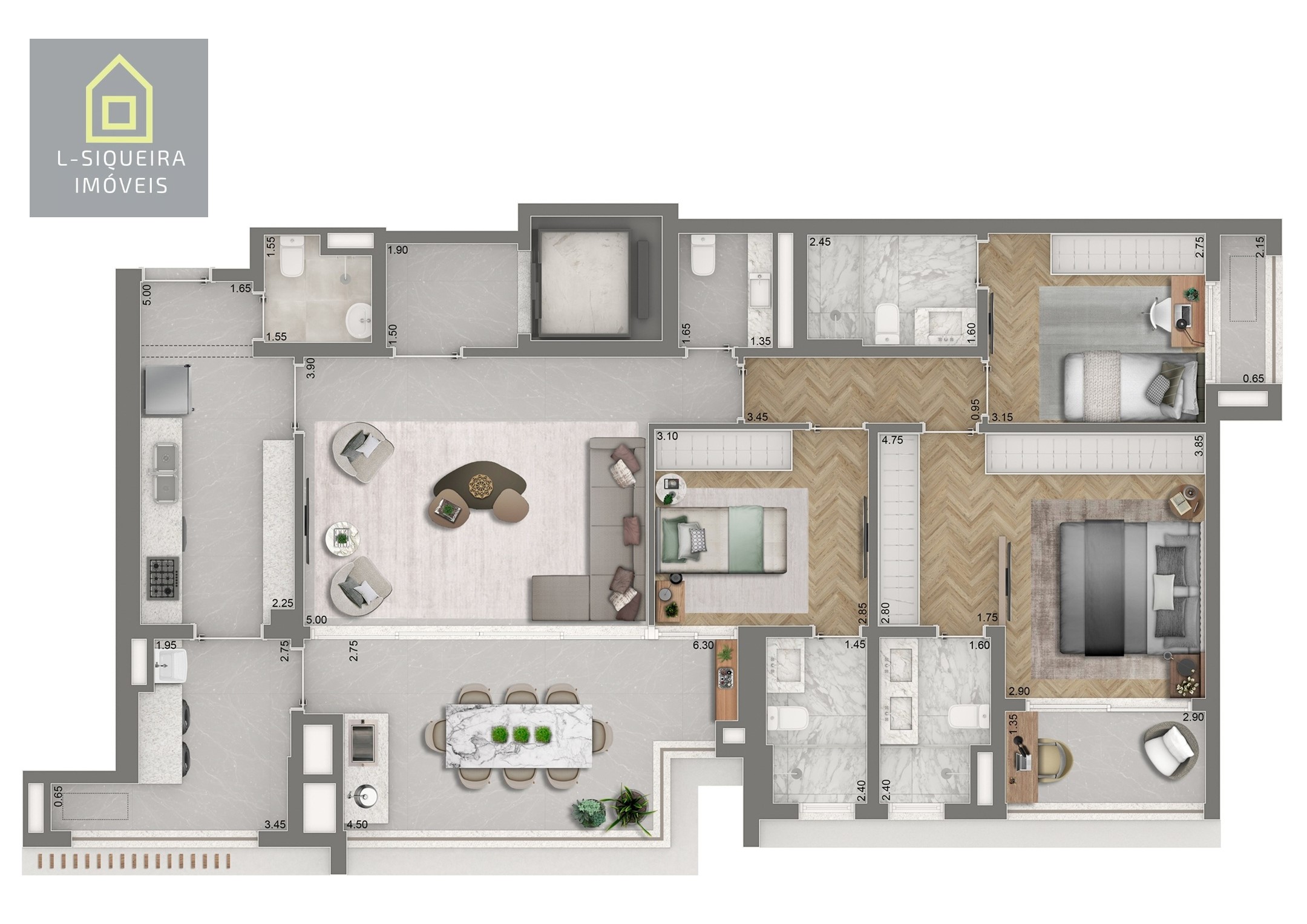 Planta 139m² - Padrão