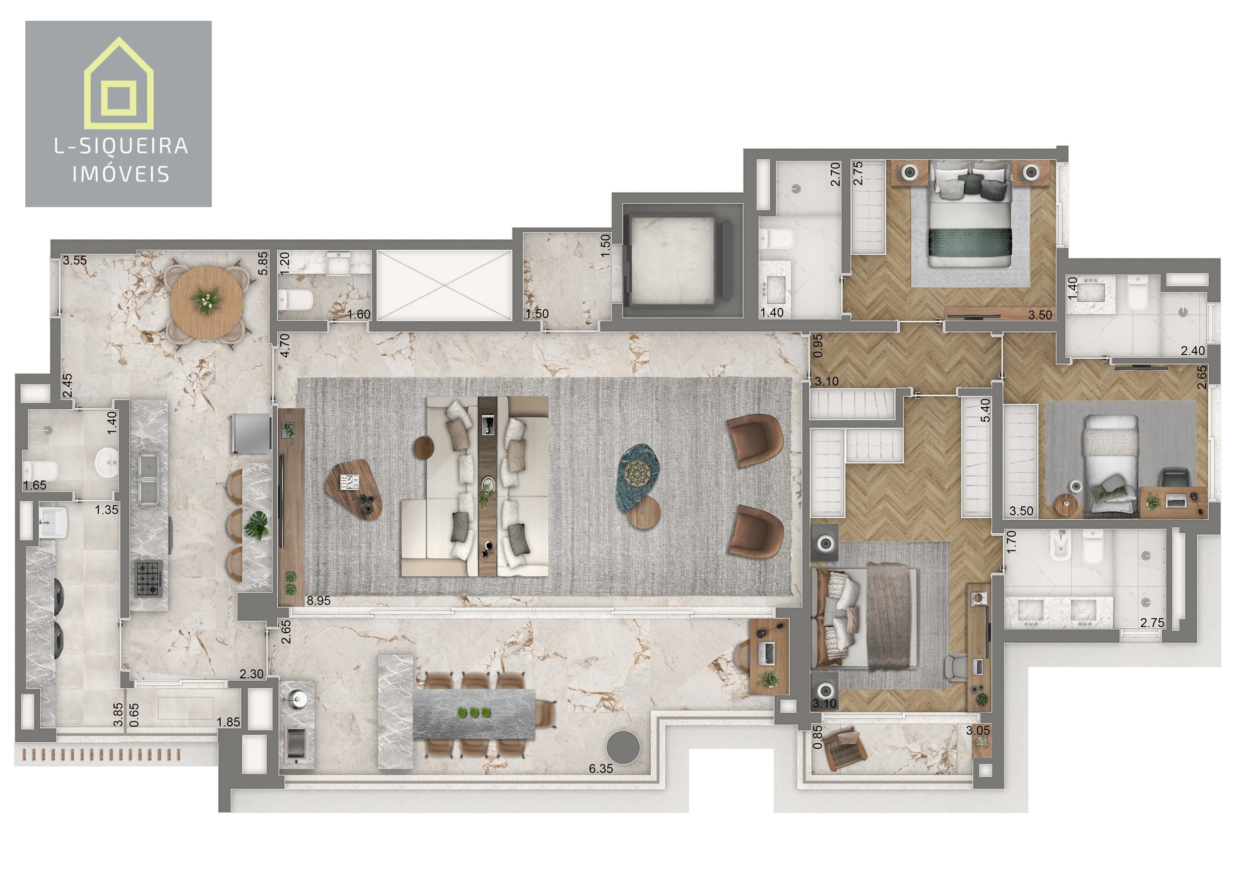 Planta 177m² - Opção