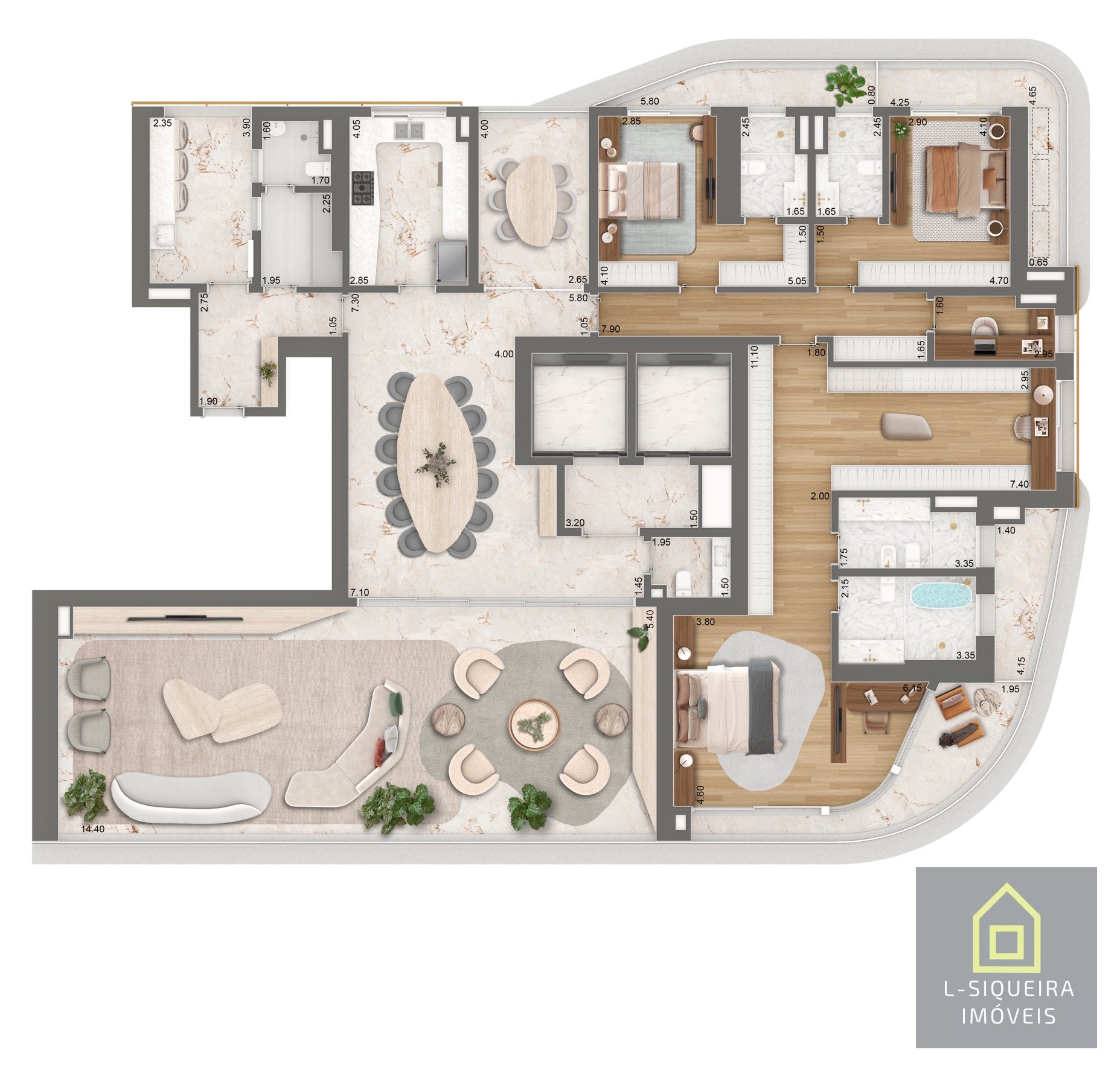 Planta 379m² - Opção 1