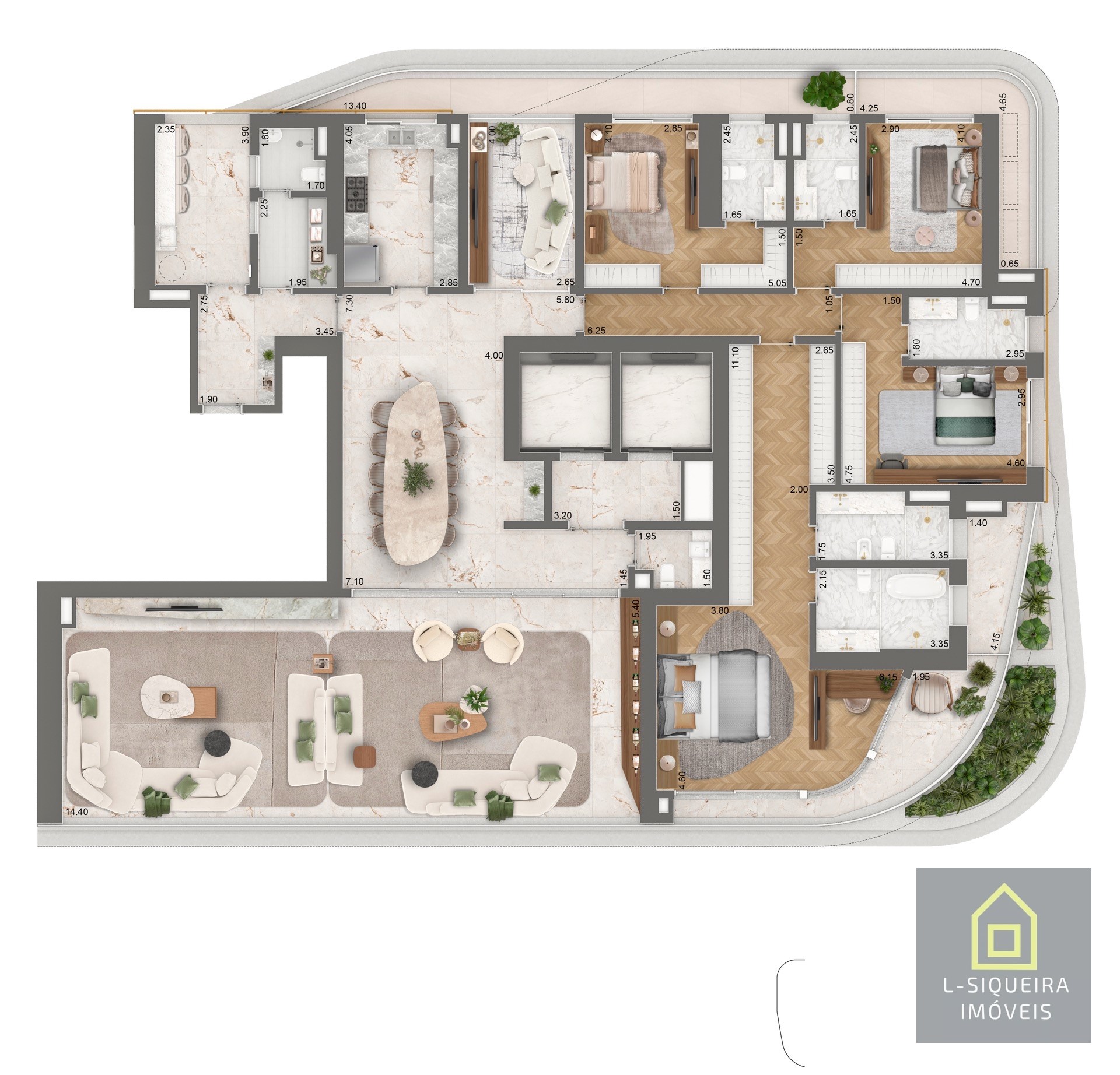 Planta 379m² - Opção 2