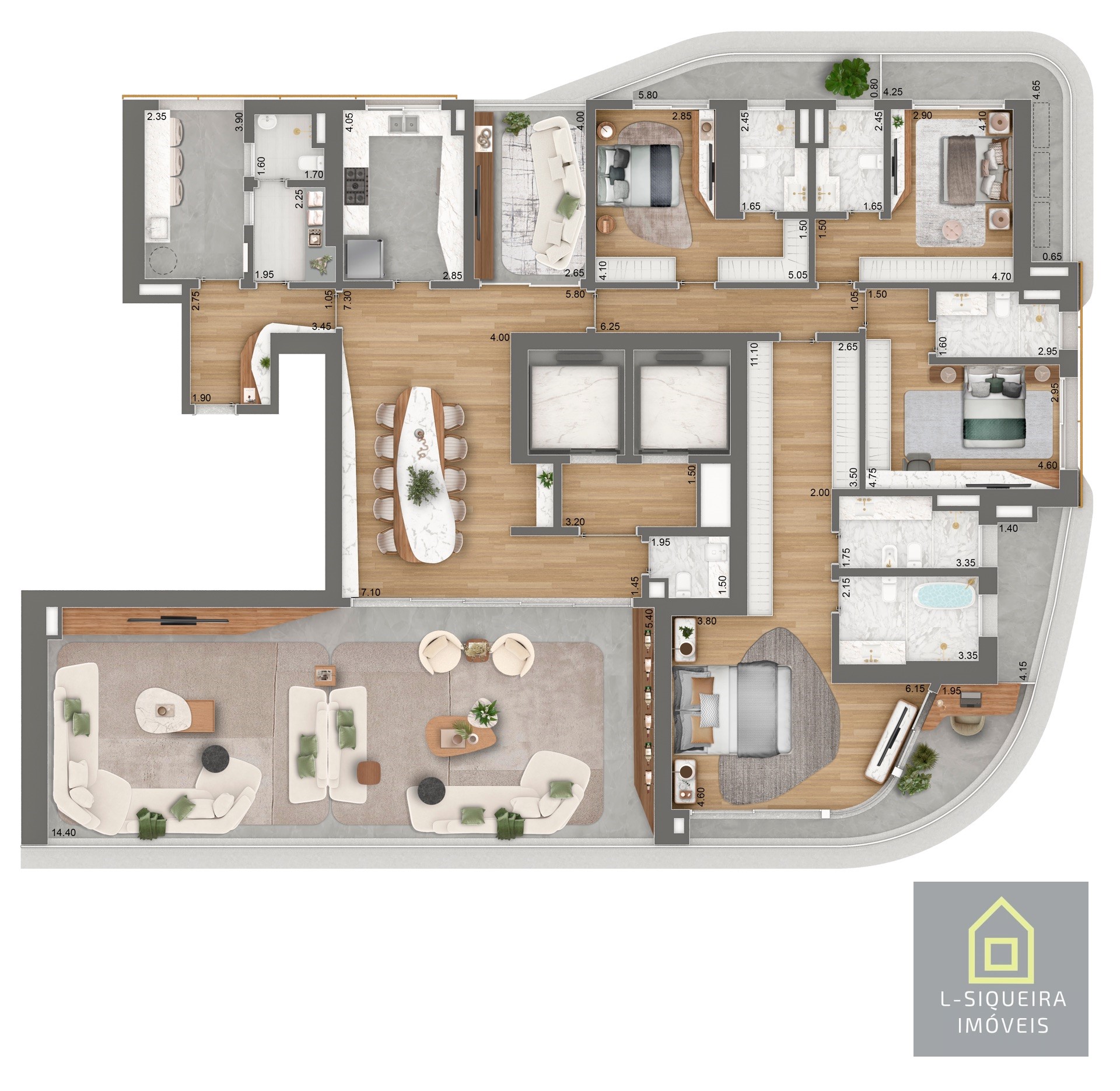 Planta 379m² - Padrão