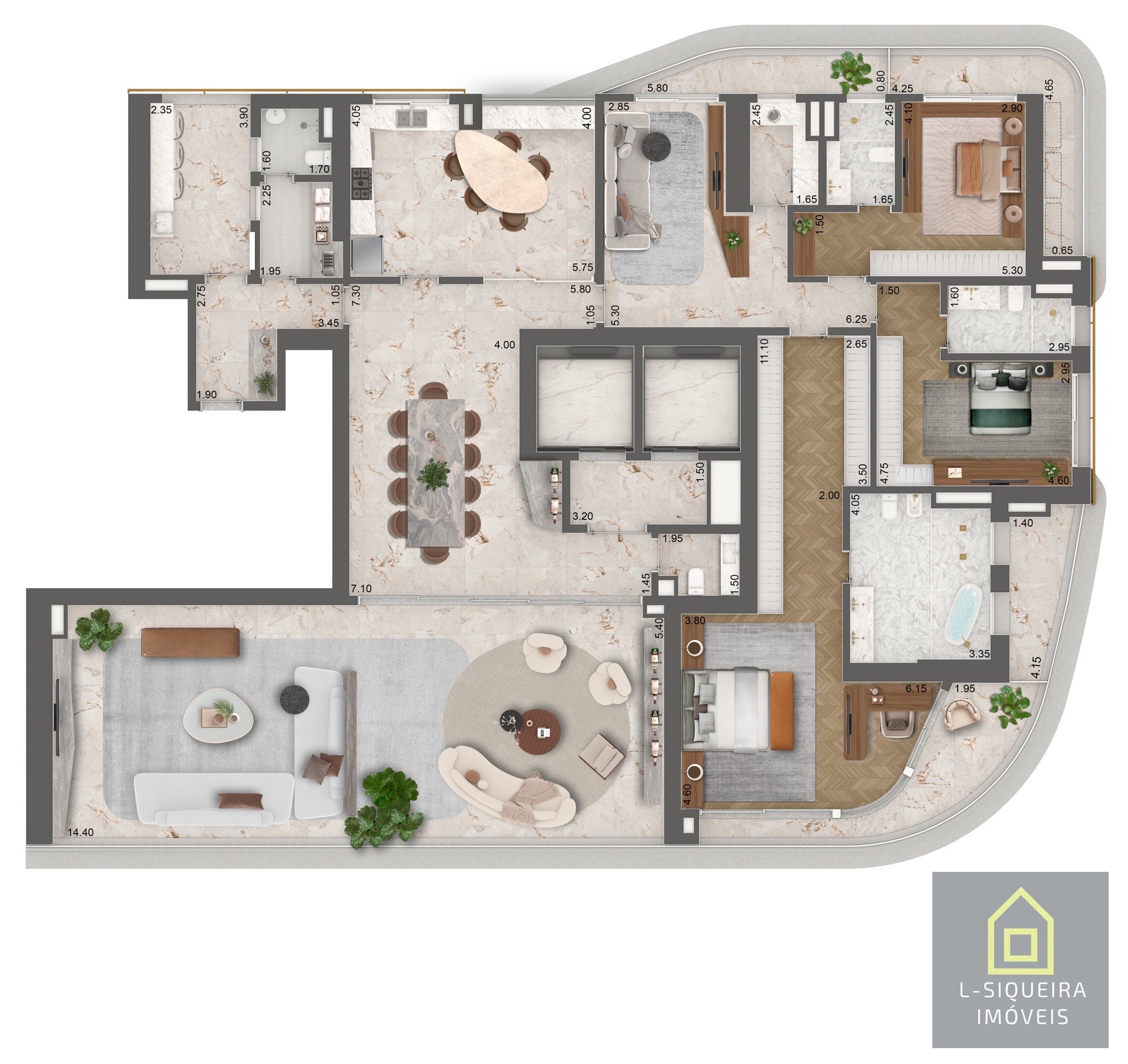 Planta 400m² - Padrão