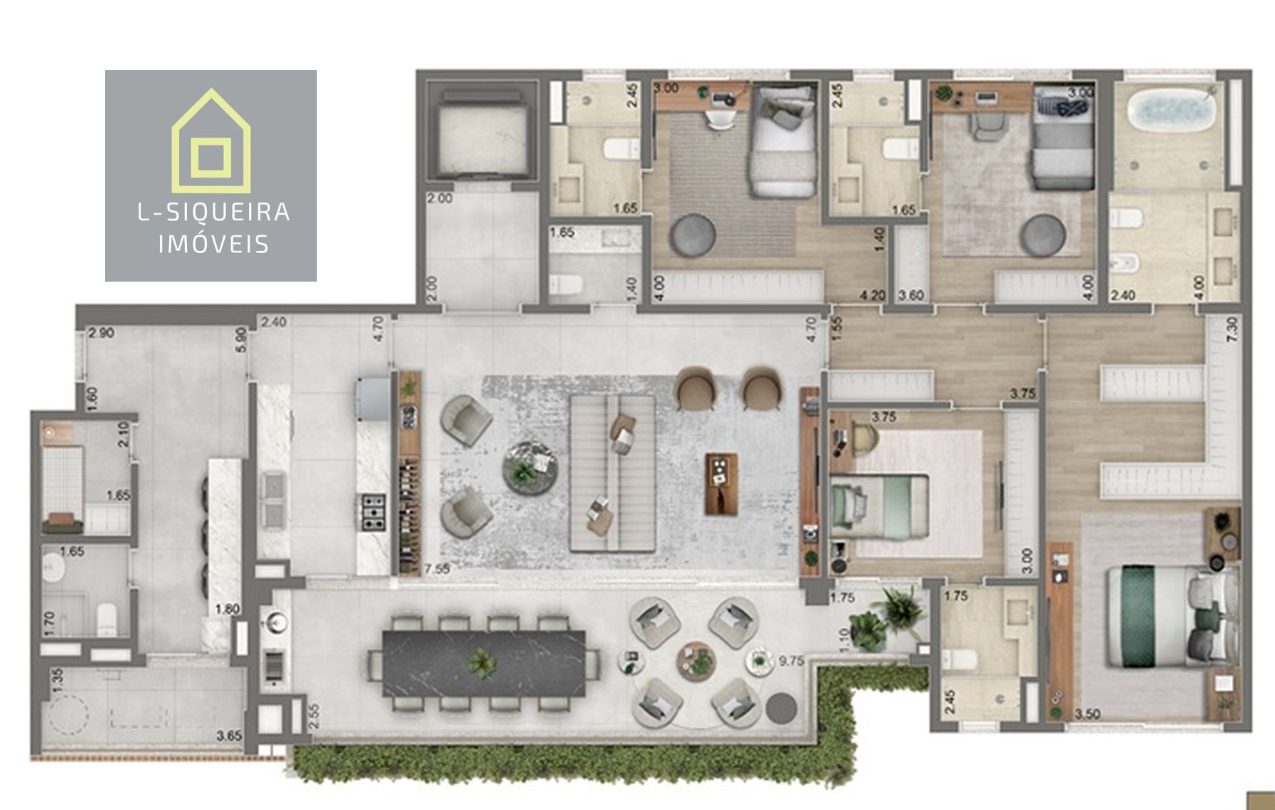 Planta 232m²